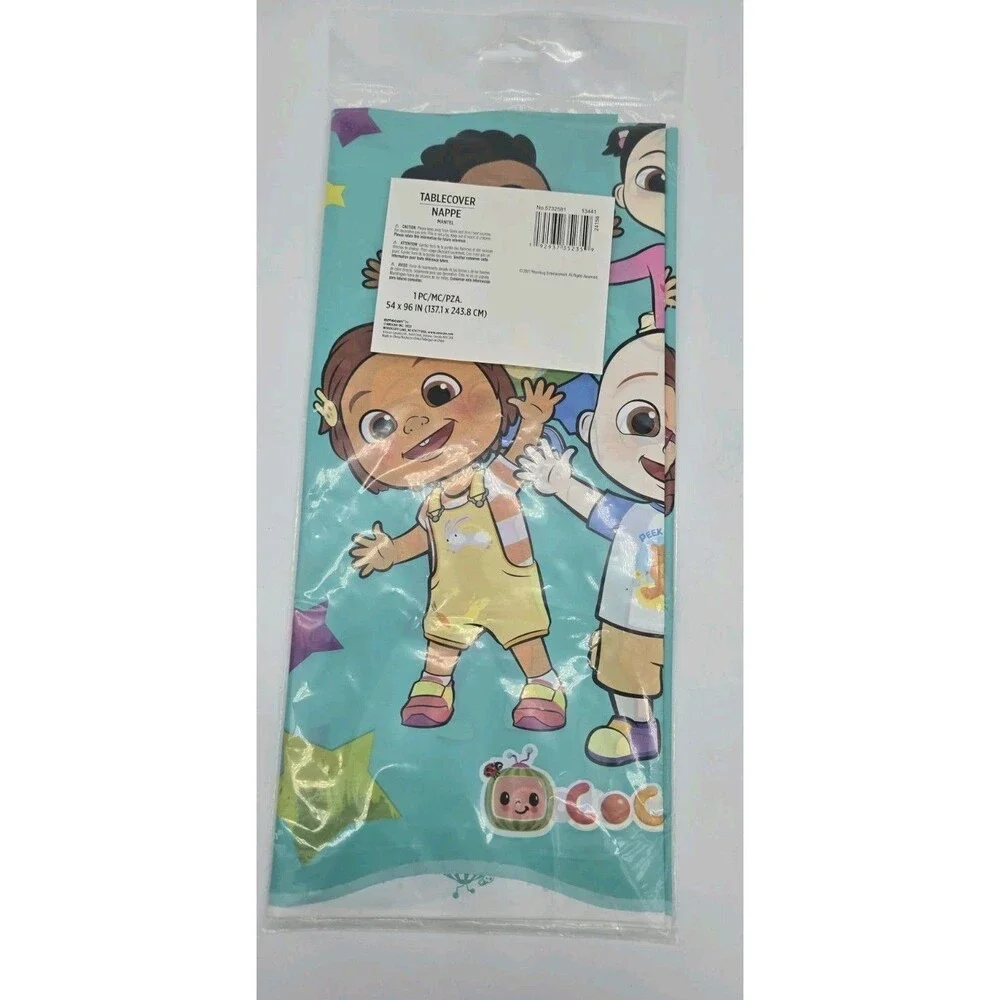 Cocomelon Baby Kid Birthday Party Decoration Plastic Tablecover Tablecloth 54x96